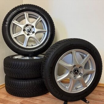 MERCEDES A/B/CLA 5x112 R16 ET44+ZIMNÍ 205/60R16 6,5/6mm