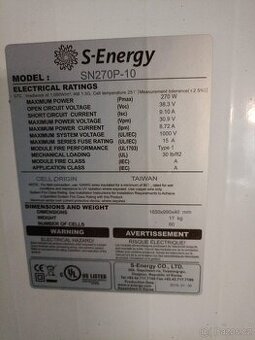 fotovoltaické panely 270W a inventer Green Boost 3000