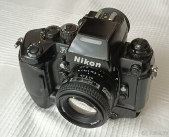 fotoaparát NIKON F4 s objektivem Nikkor AF 50mm 1:1,4