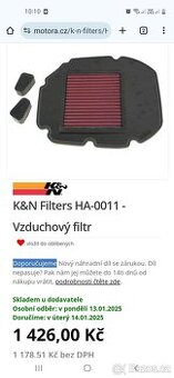 Sportovni filtr Varadero 1000