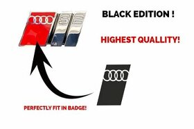 Audi nálepka S-line - ZNAK - ČERNÁ