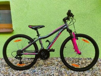 Značkové dětské kolo Author 24" (grafit/růžová)