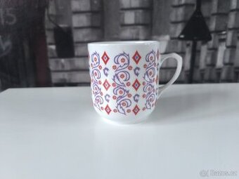 Retro sběratelský hrnek B2, geometrický, Dubí ČSSR