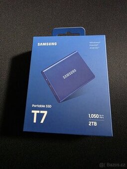 Samsung SSD T7 2TB modrý, nový, nerozbalený