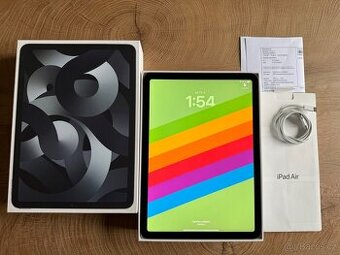 Apple iPad AIR 5gen, 2022, M1 čip, 64gb, černý, ZÁRUKA