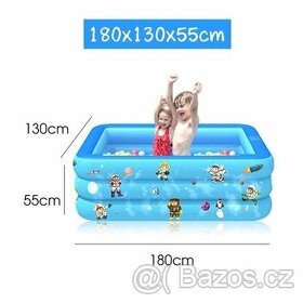 Nový nafukovací bazén pro děti180x130x55 - 1