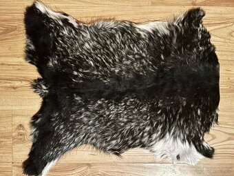 NOVÁ luxusní kozí kůže ručně vyčiněná, černobílá 60x70