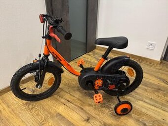 Dětské kolo BTWIN Robot 14” + přídavná kolečka + zvonek