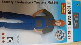 Montérky z laclem-zateplené