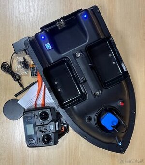 Tříkomorová ČERNÁ loďka GPS s baterií 12000mAh včetně obalu