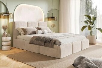 Manželská postel se zvedacím roštem Silvie