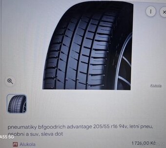 PRODÁM ALU KOLA VW PASSAT 5X112R16 + TÉMĚŘ NOVÉ LETNÍ PNEUMA