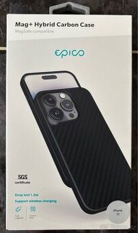 iPhone 15 zadní kryt Epico Mag+ Hybrid Carbon