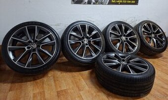Alu kola R17 5x100 Škoda 5 ks + letní pneu 215/40/17