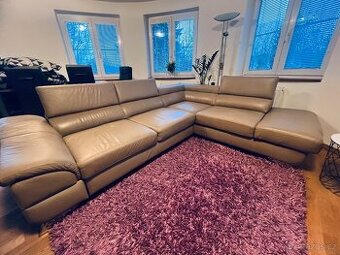 Kožená rohová sedačka 5 místná