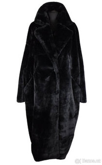 Dámský dlouhý černý kožich (plyšáček) EDITED v.XXXL