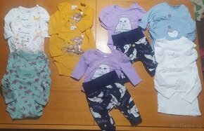 Body a trička pro dvojčata vel.62