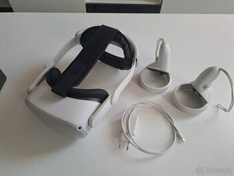 Meta Quest 2 256GB, pevný popruh, tmavá vložka.