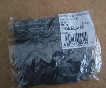 Jezdec ke spirálovým zipům 100ks, 3mm