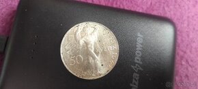 STRIBRNA MINCE 50,-KČS 5.KVETEN 1945-48
