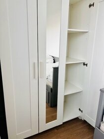 BRIMNES Wardrobe with 3 doors, white, 117x190 cm - 1