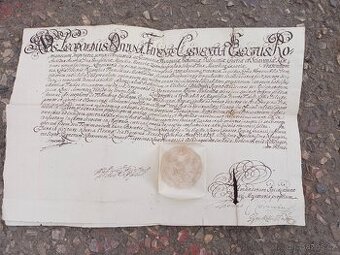 CÍSAŘSKÁ NOBILITAČNÍ LISTINA léta páně 1687 ORIGINÁL