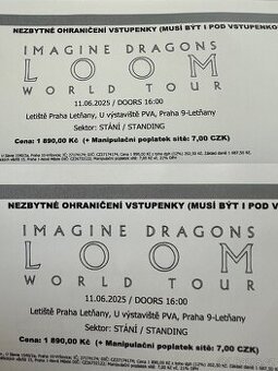 Imagine dragons 11.6. Loom world tour - Praha