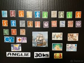 poštovní známky / ANGLIE č.3 30ks