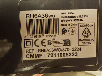 Tyčový vysavač Rowenta X-Pert 7.60 RH6A36WO