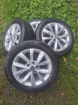 Alu kola 5x112 originál Škoda Octavia III 205/55 R16