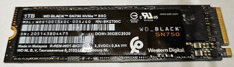 Prodám M2 SSD disk WD SN750 1TB