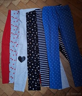 Legíny dívčí kalhoty set sada mix vel. 134 / 140