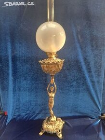 Francouzská secesní petrolejová lampa k olympiádě 1900