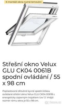 Střešní okno Velux