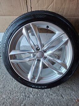 Alu kola Audi R20 5x112 originál s novýma gumová kumho.