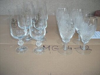 broušené skleničky