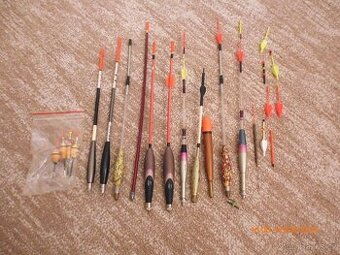 Splávky na ryby anglické, klasické, různé gramáže, 16 kusů