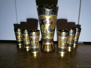 STAROŽITNÝ DŽBÁN SE ŠESTI POHÁRY