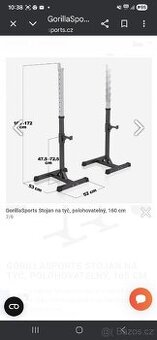Gorilla Sports Stojan na tyč, polohovatelný, 160 cm