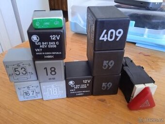 Sada originálních relé pro Škoda Octavia,  Fabia + spínač