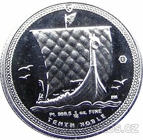 Platinová mince 1/10 oz Isle of man noble 2016 - 1