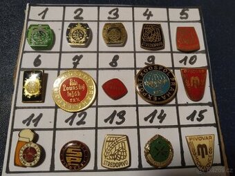 PIVOVARY - PIVO - SBÍRKA ODZNAKŮ.