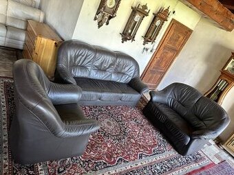 Luxusní kožená sedací souprava 3+2+1, 4376