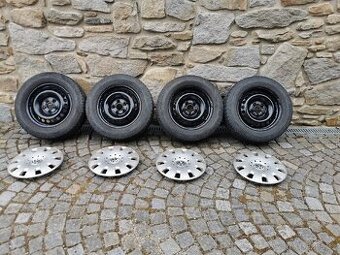 4ks ocel.disků VW T5 včetně pneu a poklic
