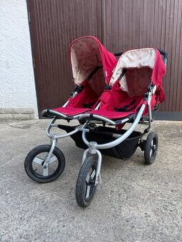 Bumbleride dvojkočár červený