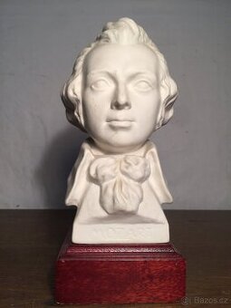 Goebel porcelánová soška busta Mozart sign. Bochmann
