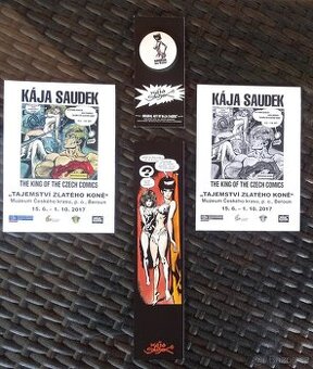 záložka, placka, letáčky - Kája Saudek