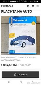 Prodám autoplachtu Cartrend Vollgarage XXL