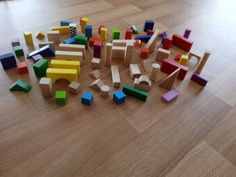 Dřevěné kostky 70 ks