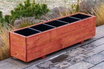 Dřevěné truhlíky na terasu - mahagon